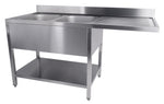 700 SPOELTAFEL BODEM MET UITSP. VAATWASSER DEMONTABEL 2 LINKS 1600