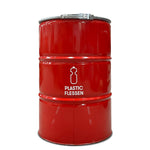 The BinBin olievat afvalbak Plastic met inwerpopening 200 liter rood