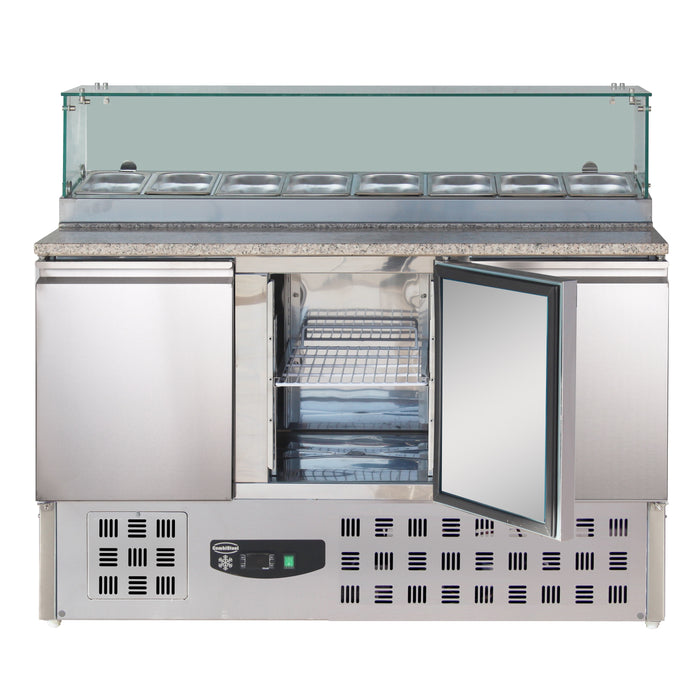 PIZZAWERKBANK GLASOPSTAND 3 DEUREN