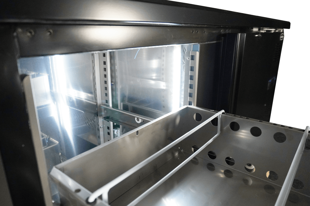 BAR COOLER BLACK 1 DOOR 2 DRAWERS