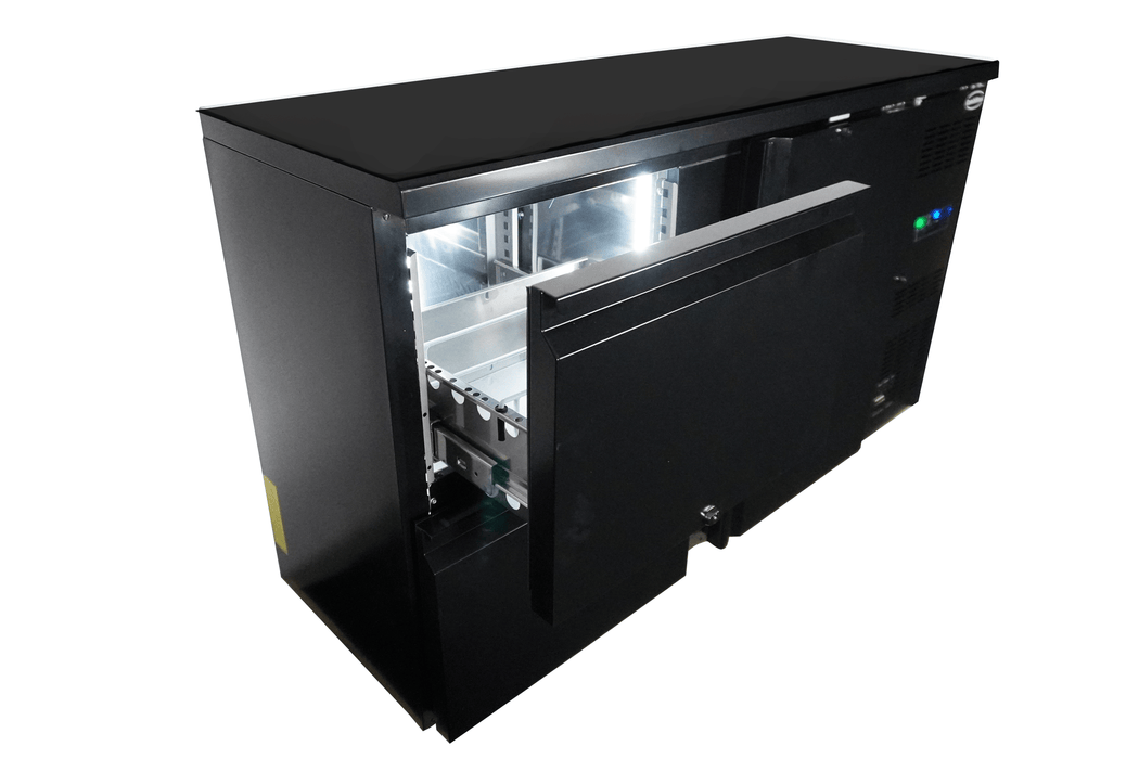 BAR COOLER BLACK 1 DOOR 2 DRAWERS