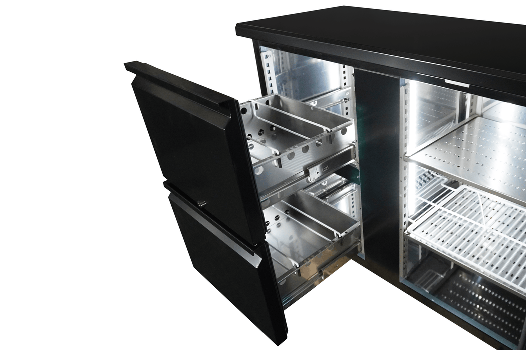 BAR COOLER BLACK 3 DOORS 2 DRAWERS