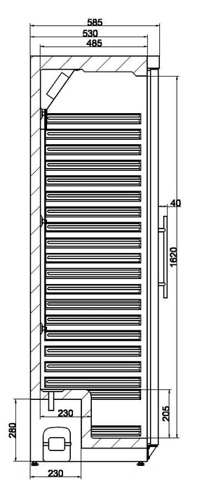 REFRIGERATOR 1 GLASS DOOR