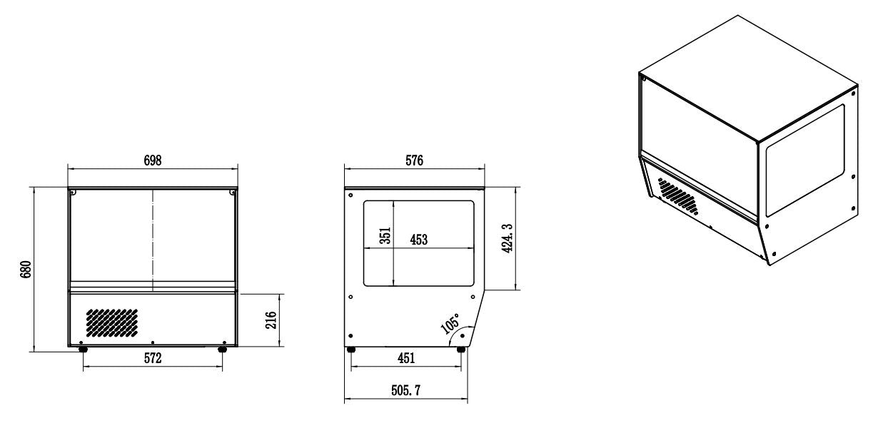REFRIGERATED DISPLAY CASE 125L