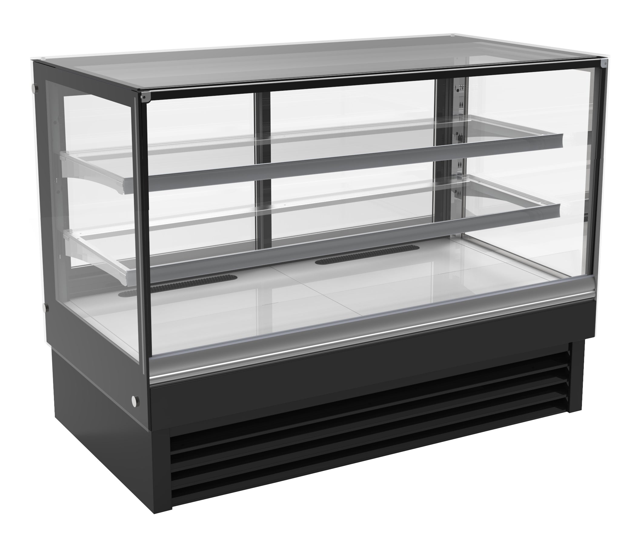 Showcasing the 1500 KOELVITRINE RECHT, a sleek refrigerated display case perfect for your store's needs.
