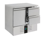 Koelwerkbank 1 deur 2 laden Energy Line met verdamper