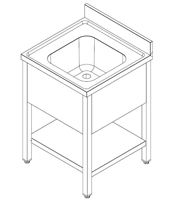 700 SPOELTAFEL BODEMSCHAP DEMONTABEL 1 MIDDEN 700