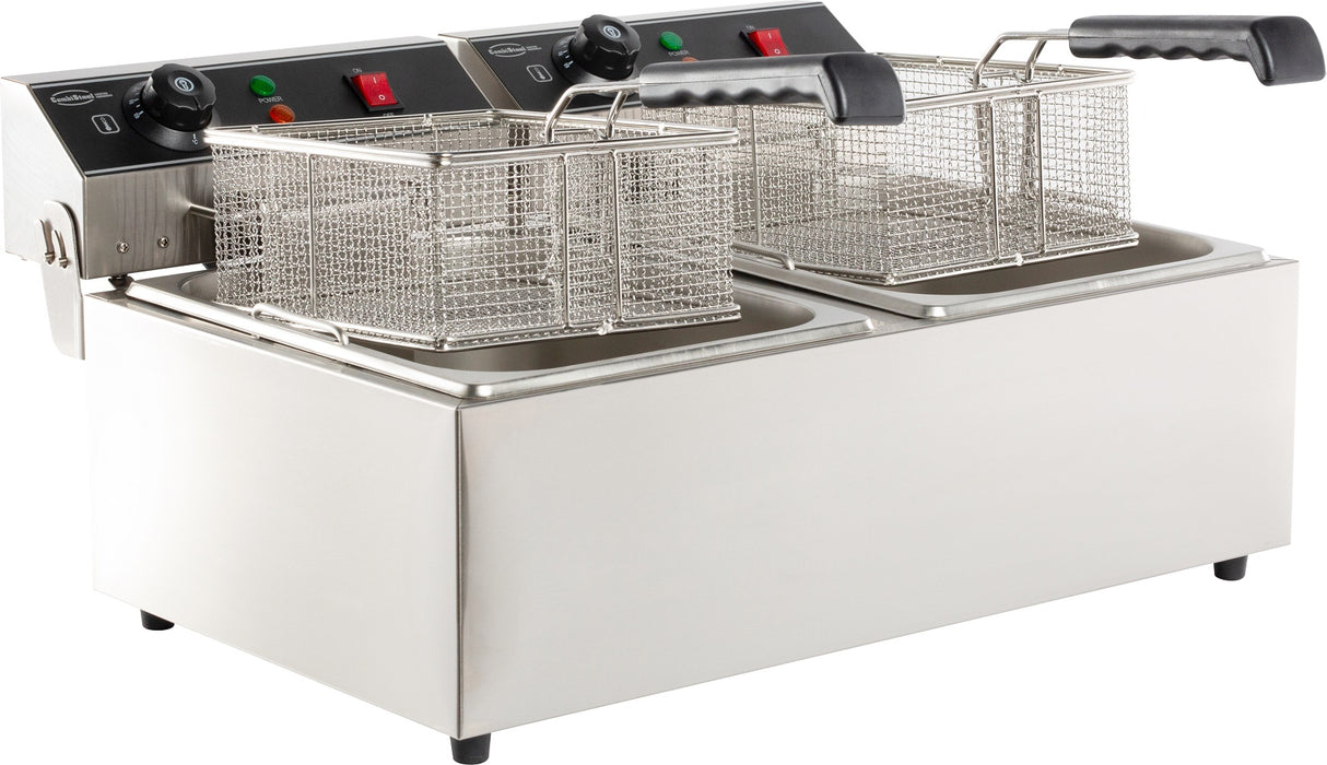 ELEKTRISCHE TAFELFRITEUSE 2X6 L