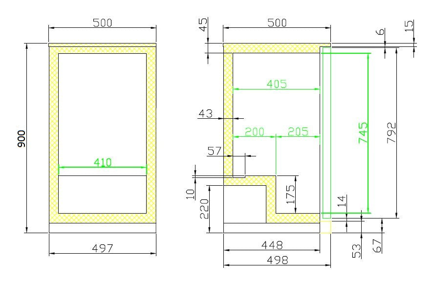 BAR COOLER BLACK 1 DOOR