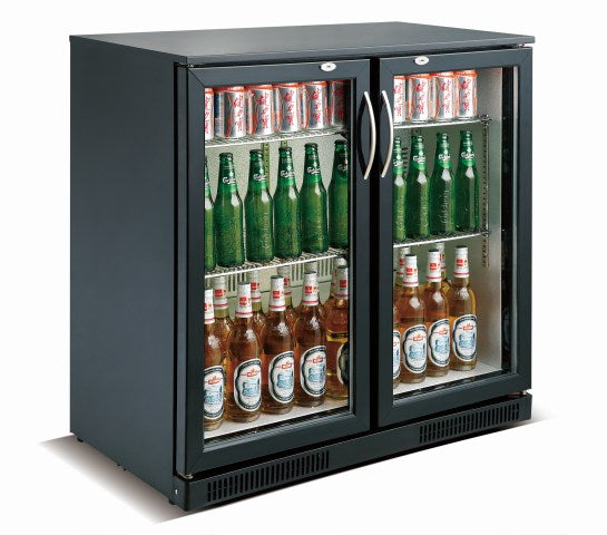 BAR COOLER BLACK 2 DOORS