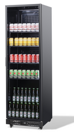 Koelkast 1 glasdeur zwart NAP-360