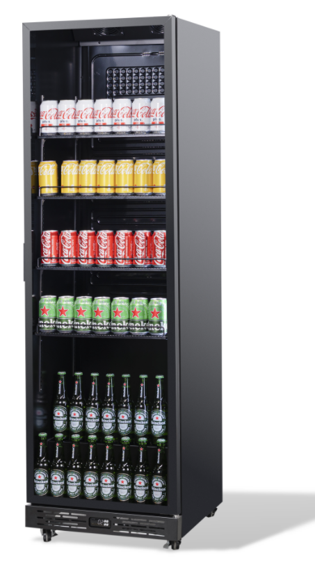Koelkast 1 glasdeur zwart NAP-360