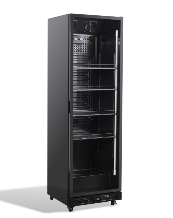 Koelkast 1 glasdeur zwart NAP-360