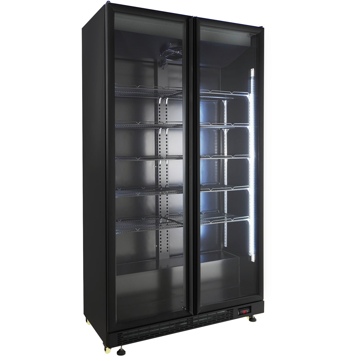 Koelkast 2 glasdeuren zwart NAP-850