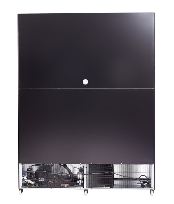 REFRIGERATOR 3 GLASS DOORS BLACK NAP-1200 *TRANSPORT ON REQUEST*