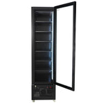 Vrieskast 1 glasdeur zwart NAP-250F