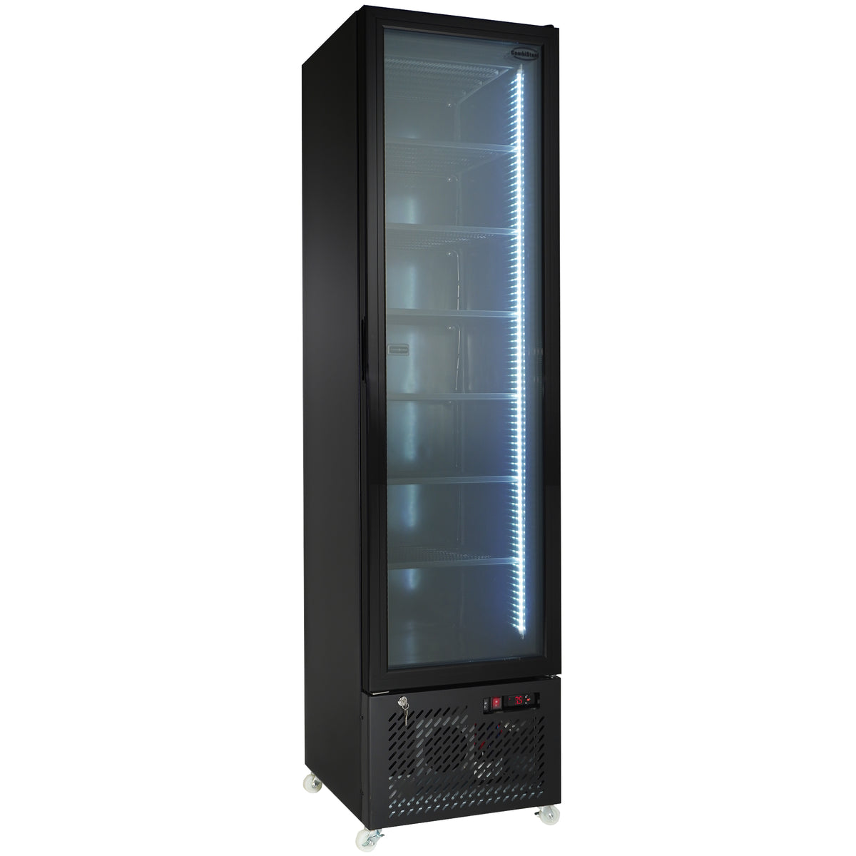 Vrieskast 1 glasdeur zwart NAP-250F