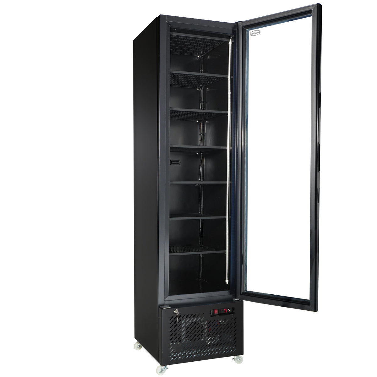 Vrieskast 1 glasdeur zwart NAP-250F