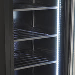 Vrieskast 1 glasdeur zwart NAP-250F