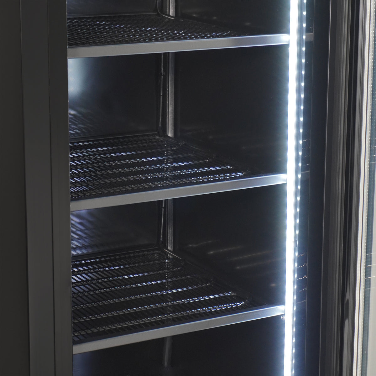 Vrieskast 1 glasdeur zwart NAP-250F