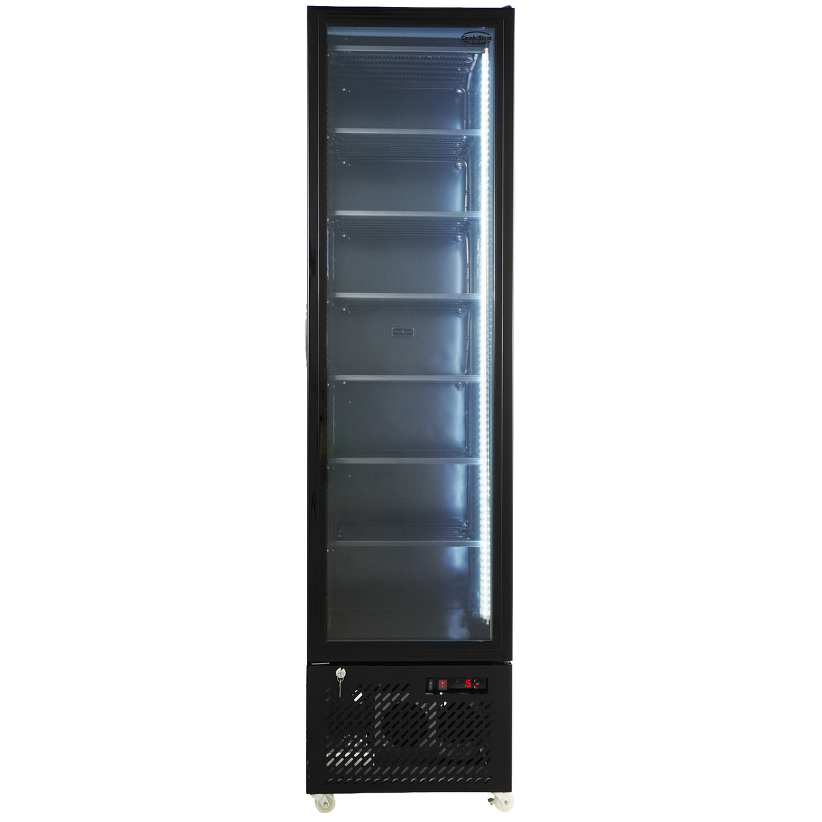 Vrieskast 1 glasdeur zwart NAP-250F