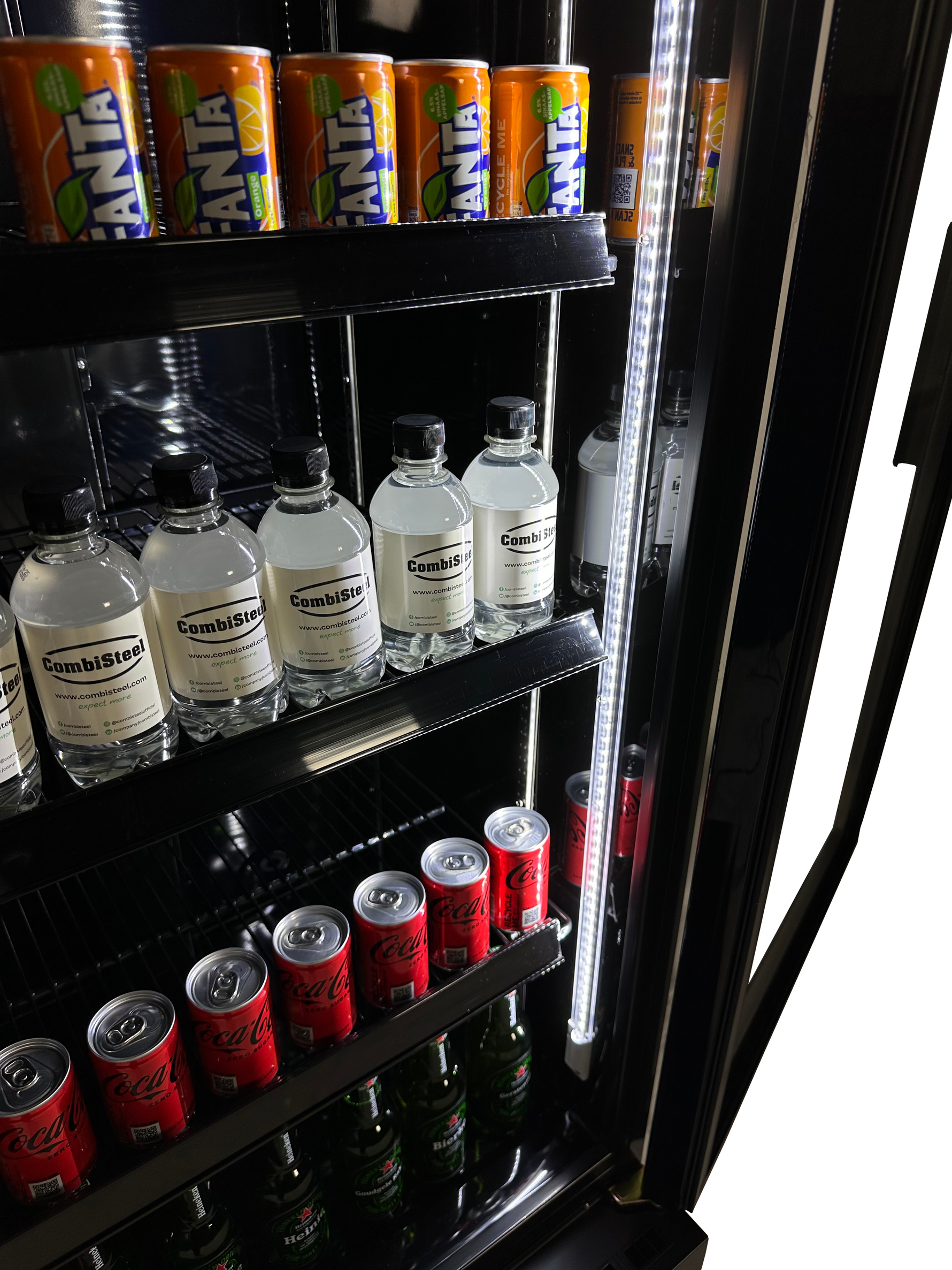 KOELKAST GLASDEUR FCU-370 BL