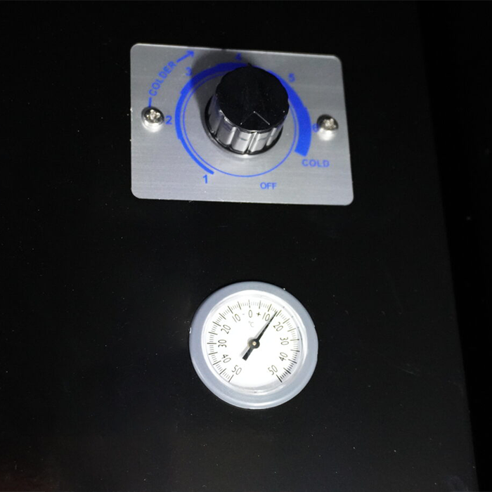 KOELKAST 3 GLASDEUREN ZWART FCU-1200 BL