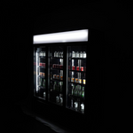 KOELKAST 3 GLASDEUREN ZWART FCU-1200 BL