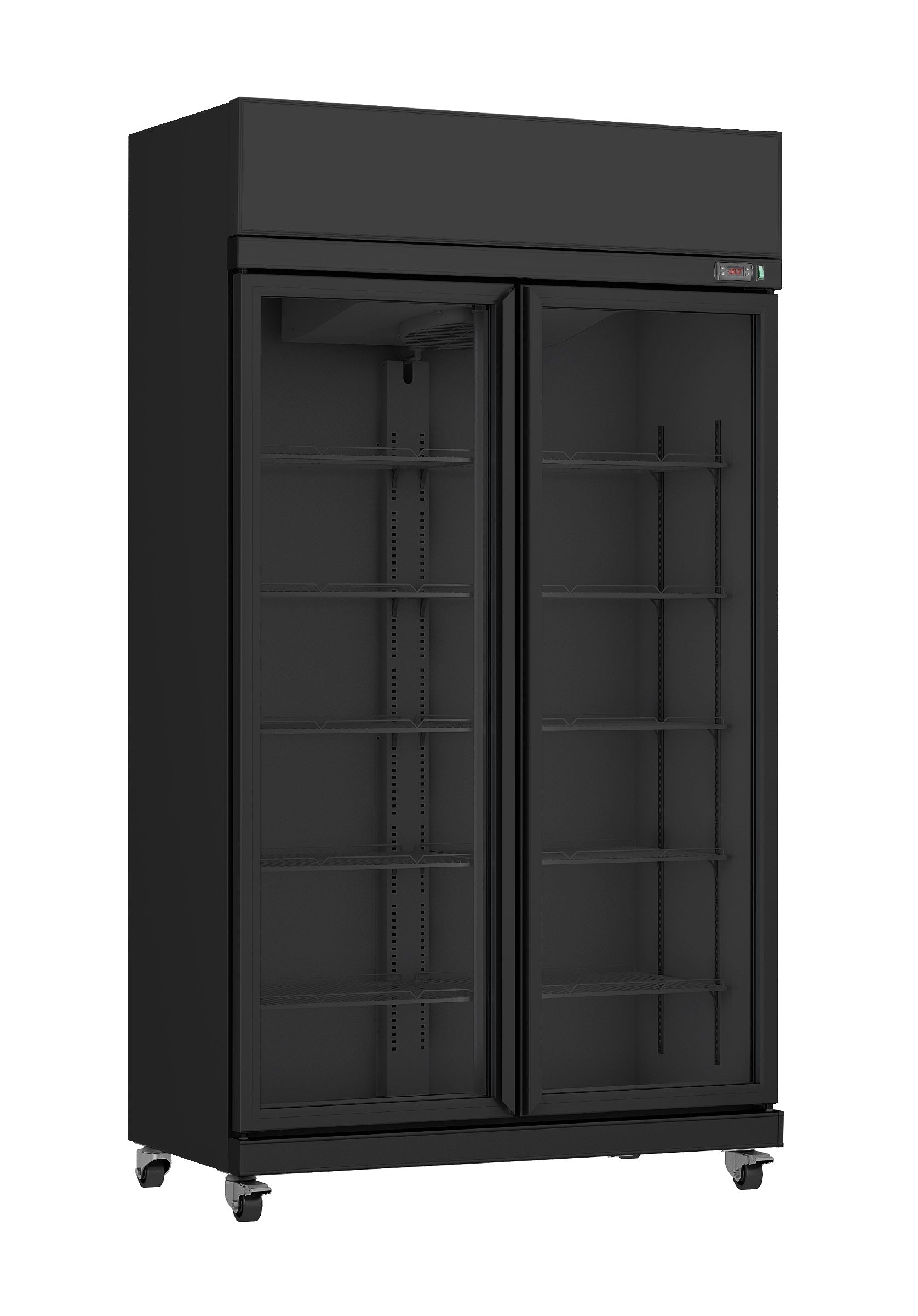 REFRIGERATOR 2 GLASS DOORS BLACK IRM-770R BL