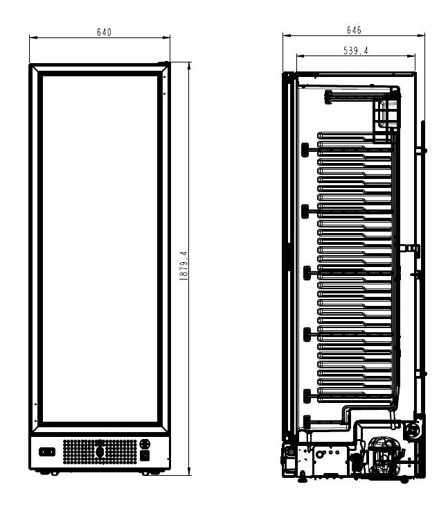 VRIESKAST 1 GLASDEUR 382L