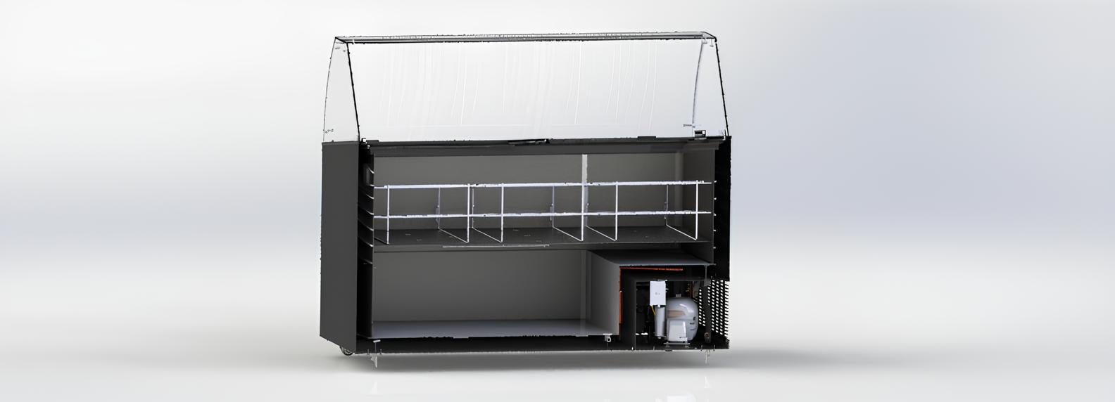 SCHEPIJSVITRINE TENERIFE ZWART 10X5 LTR