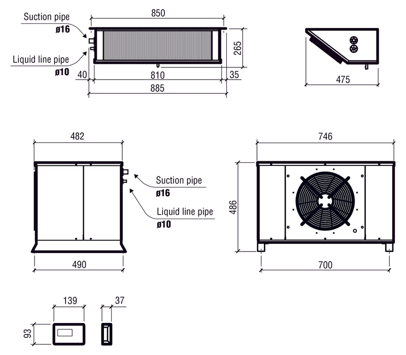 SPLIT UNIT FREEZER 4.04-10.94 M3