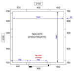 KOEL/VRIESCEL 2100X2100X2010  *TRANSPORT OP AANVRAAG*