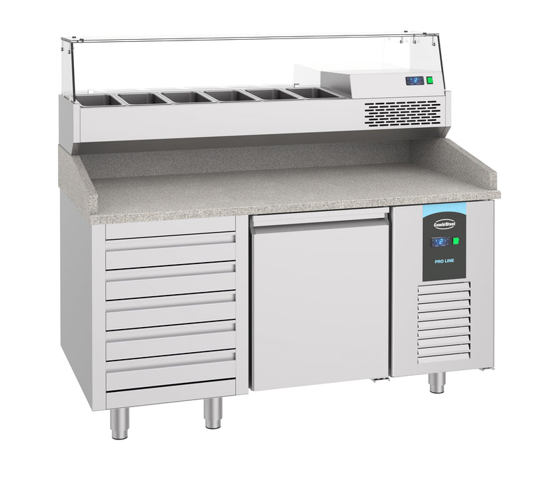 PIZZAWERKBANK 1 DEUR 5 LADEN