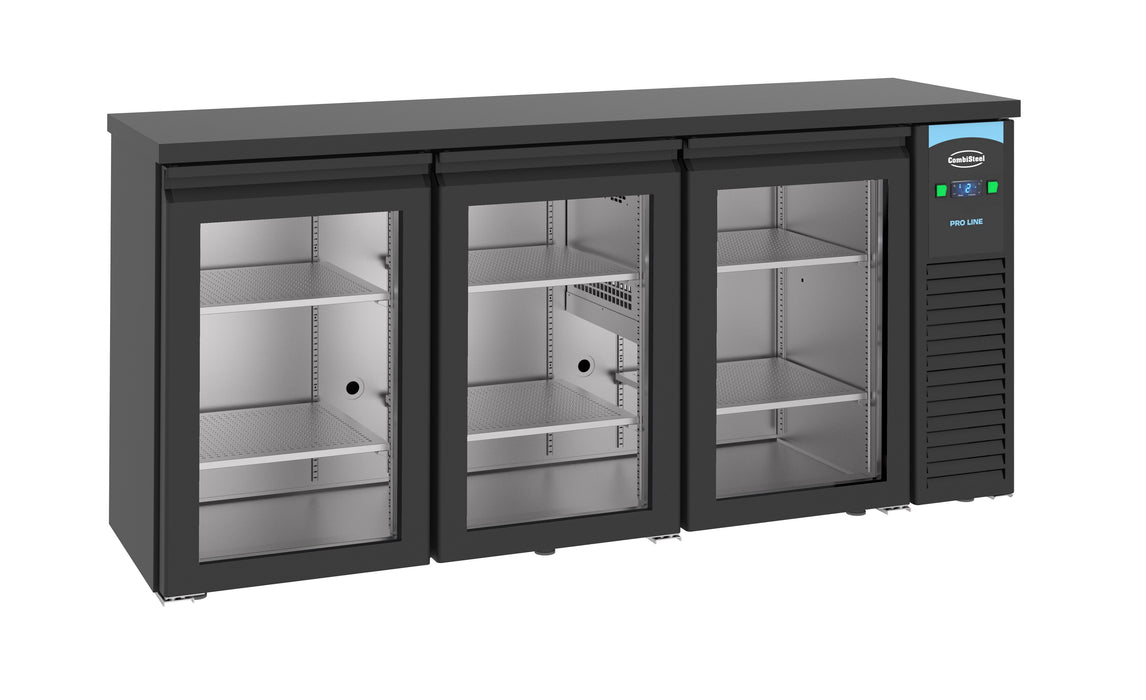 BAR COOLER BLACK 3 GLASS DOORS