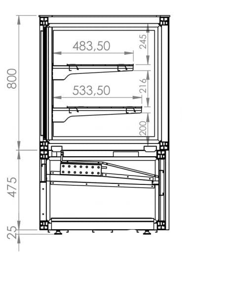 REFRIGERATED DISPLAY CASE 750L