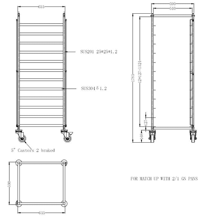DISASSEMBLY TROLLEY 2/1GN