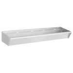Wasbak RVS 4 kranen 1800x360x135mm