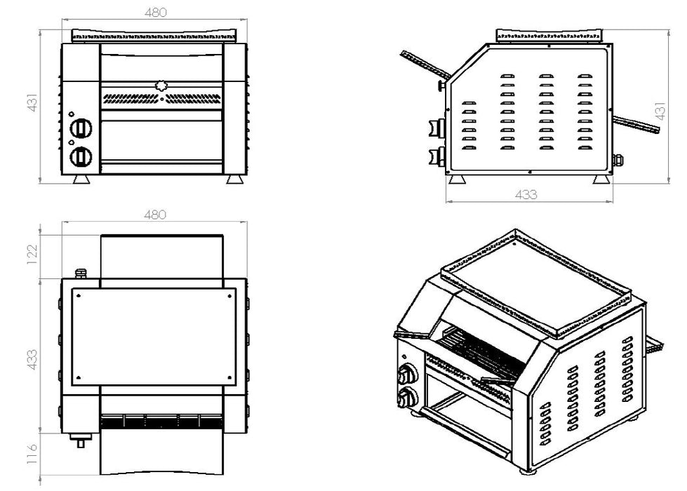 TOASTER CONVEYOR BELT