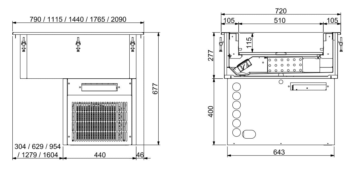 DROP-IN REFRIGERATED CONTAINER VENTILATED 4/1 - 160MM