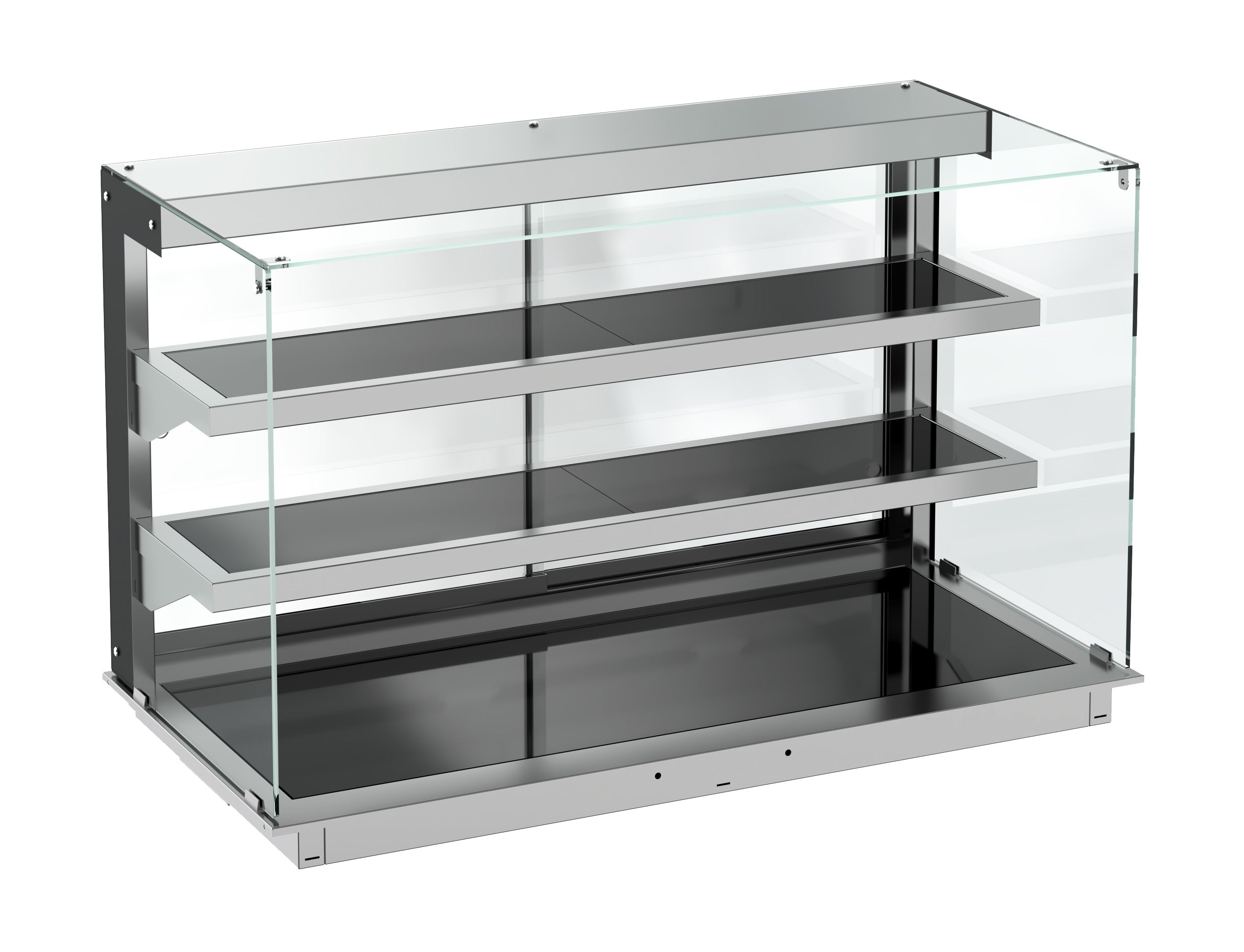 DROP-IN WARMVITRINE KERAMISCH RECHT - ZWART 3/1