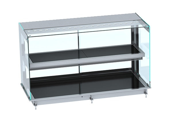 DROP-IN HOT DISPLAY CASE CERAMIC STRAIGHT - BLACK 4/1