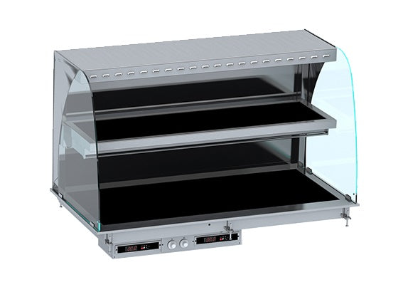 DROP-IN WALL MODEL HOT DISPLAY CASE CERAMIC CURVED - BLACK 4/1