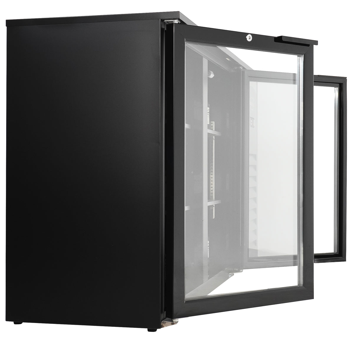 Barkoeler 2 glasdeuren zwart 305L LED