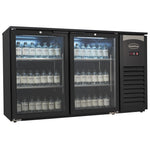 Barkoeler 2 glasdeuren zwart 305L LED