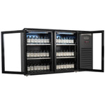 Barkoeler 2 glasdeuren zwart 305L LED