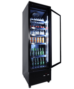 KOELKAST 1 GLASDEUR ZWART CEB-500R BL