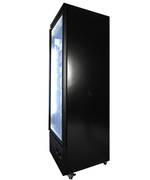 KOELKAST 1 GLASDEUR ZWART CEB-500R BL