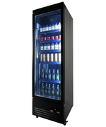 KOELKAST 1 GLASDEUR ZWART CEB-500R BL