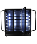 KOELKAST 3 GLASDEUREN ZWART CEB-1600R BL